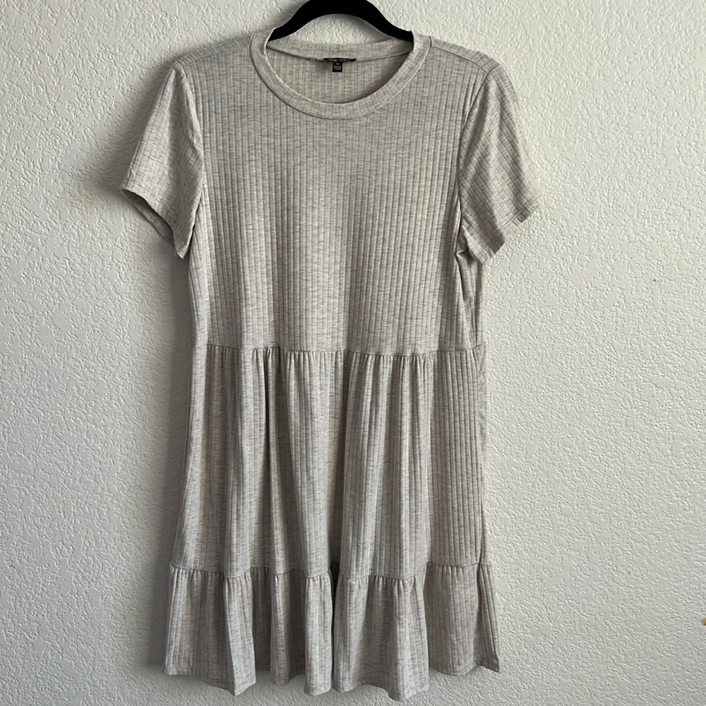 Lily Rose Short-sleeve Cream Colored Dress